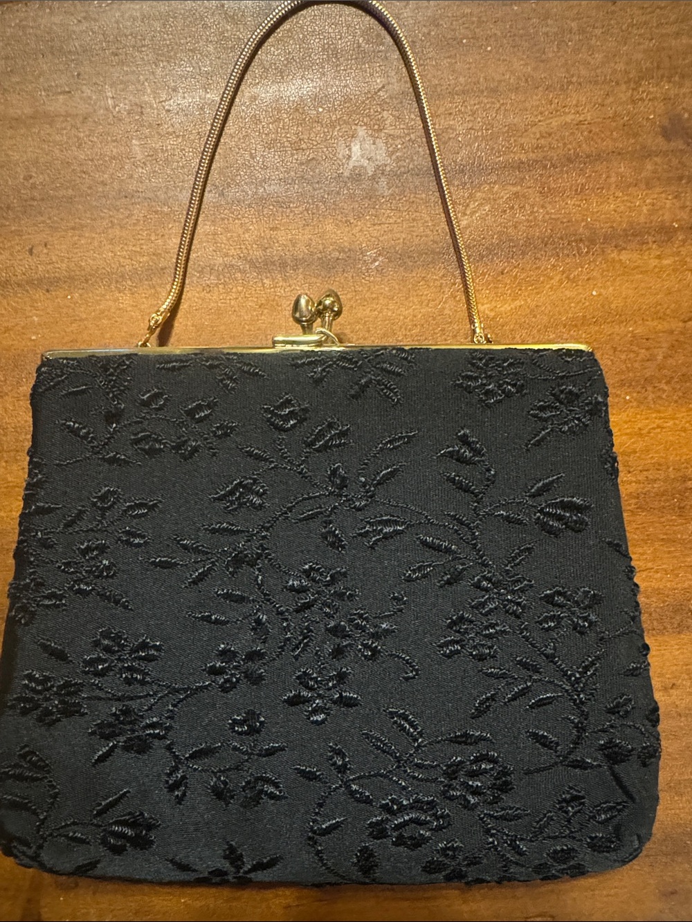 Vintage Harry Levine Textured Evening Handbag with Attached Coin Purse
